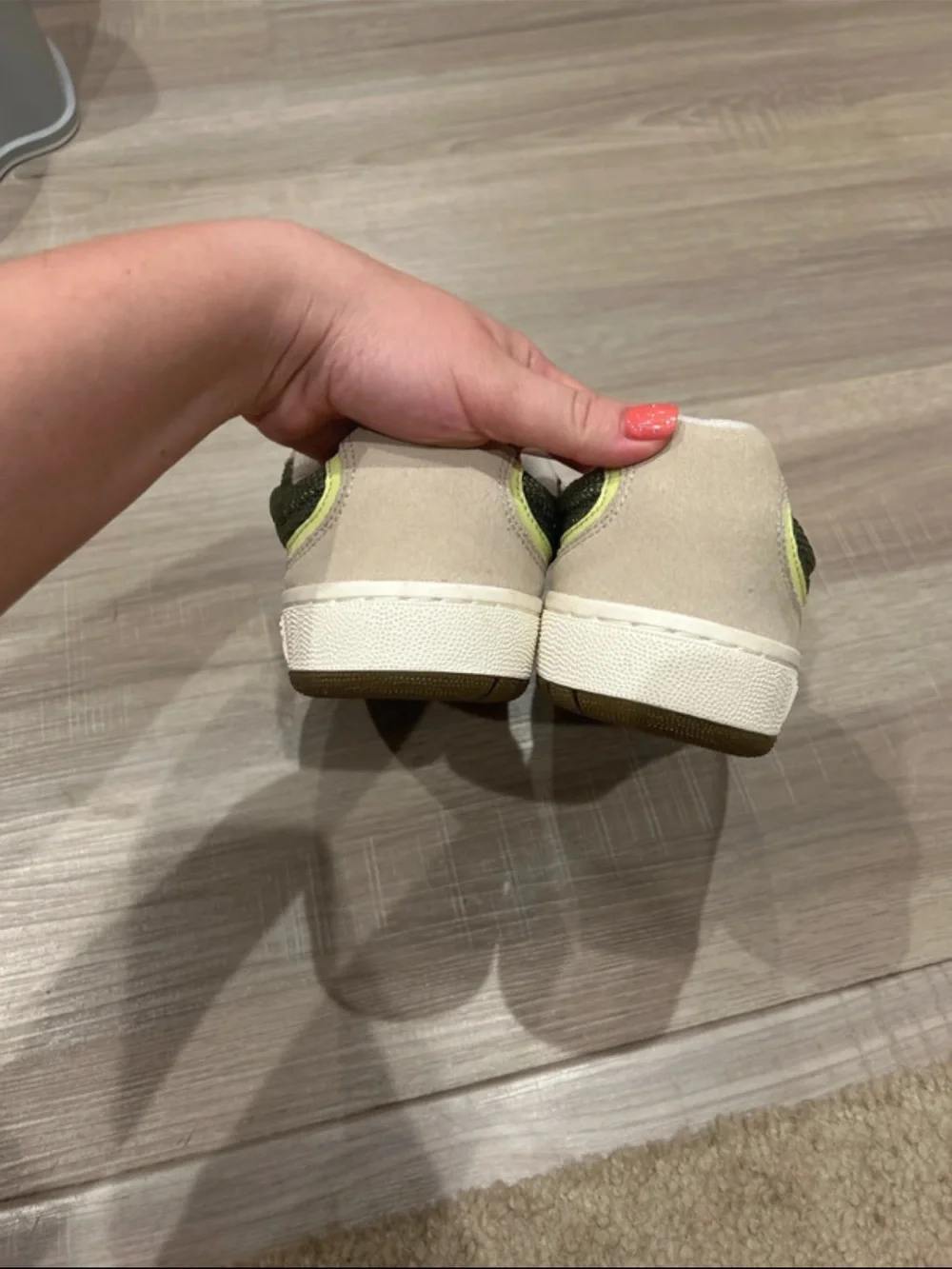 Vans Low-Top Sneakers in Green, Olive, Tan, and White